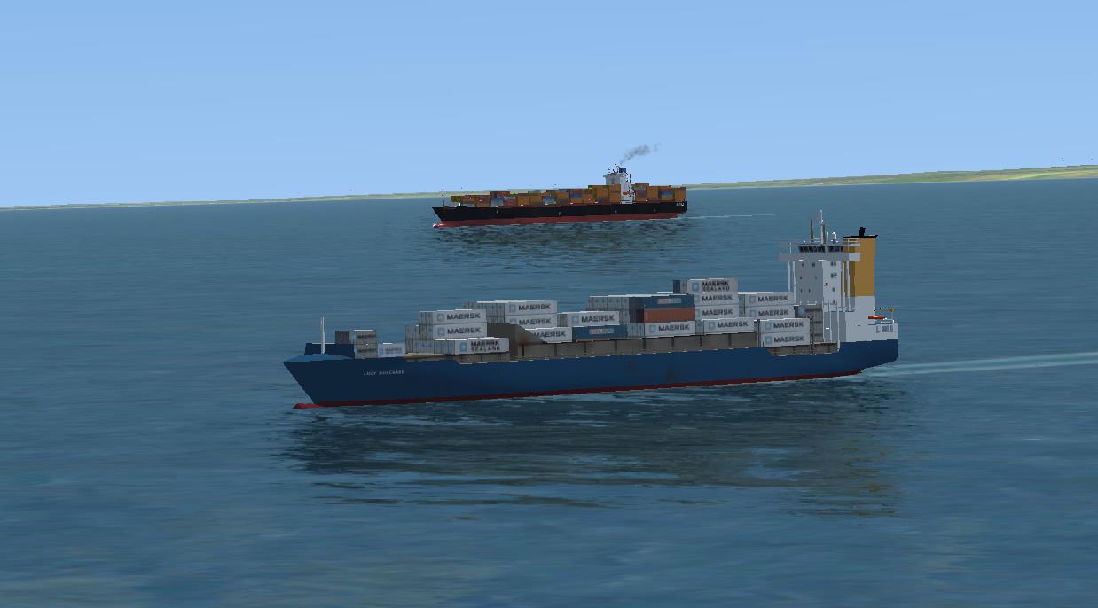 FSX AI ship in Great Belt Denmark
