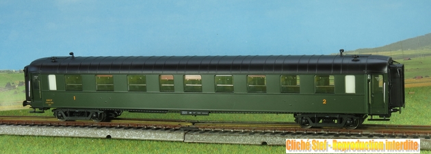France Trains 240 Ho - Voiture PLM Ocem Paroi Lisse 3ème Classe C10yfi 12552 - Neuve