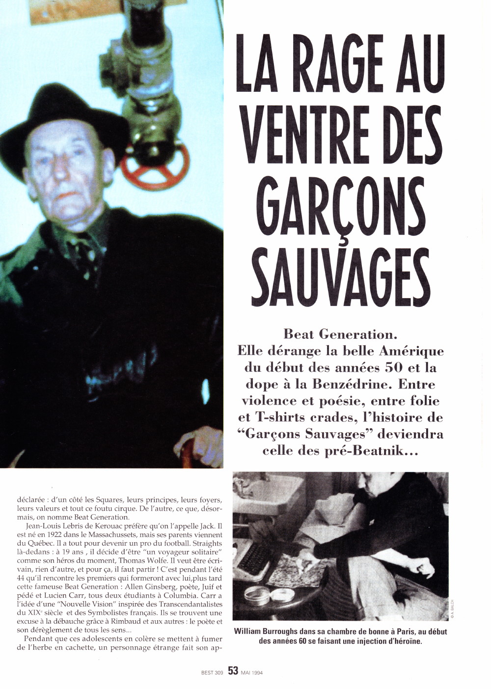 "LA RAGE AU VENTRE DES GARÇONS SAUVAGES" par DANIEL DARC ("BEST", mai 1994) 13071311434915789311379143