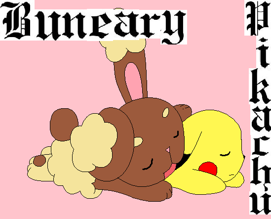 Buneary_Pikachu_by_OkamiAkatsukiMember