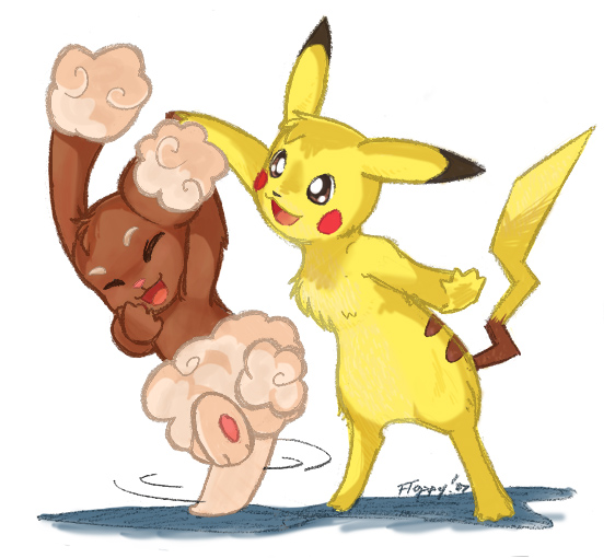 Pikachu and Laporeille