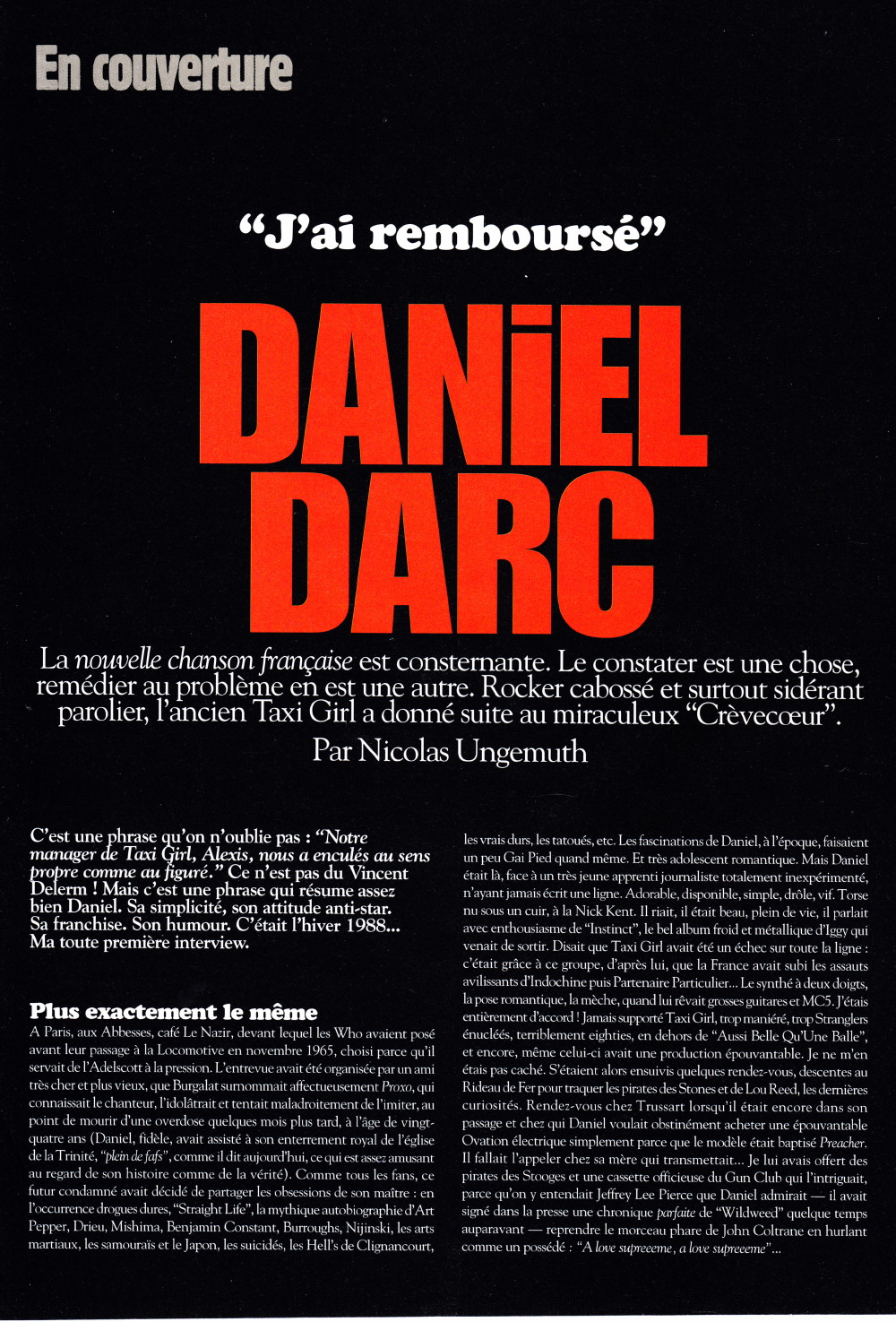 DANIEL DARC par NICOLAS UNGEMUTH ("Rock And Folk", février 2008) 13090803432615789311533524