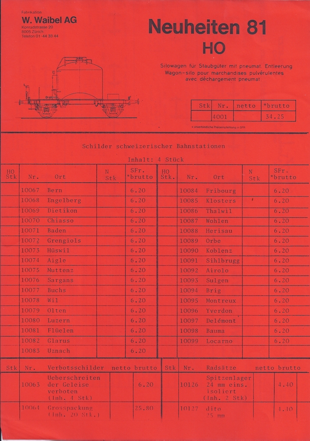 Catalogue et tarifs Ruco 1981 (sans doute le dernier) 1309250429148789711582769