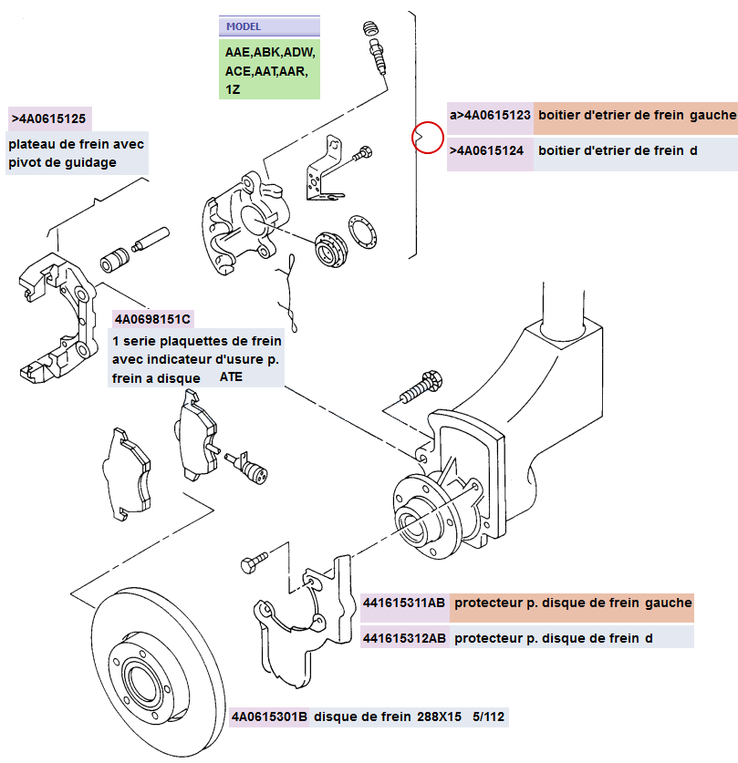 Audi A6 C4C freins av