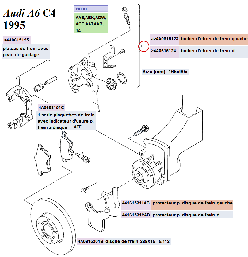 Audi A6 C4C freins av