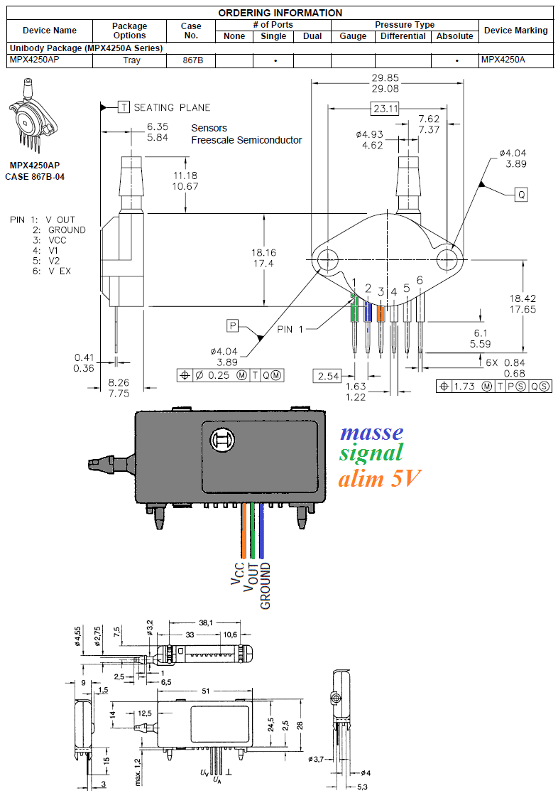 Audi G71 Bosch 0273003210 FREESCALE SEMICONDUCTOR  MPX4250AP