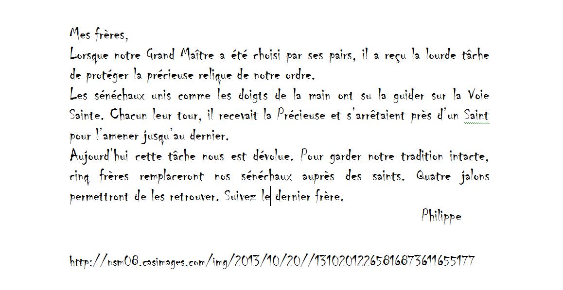 frere - message de Philippe