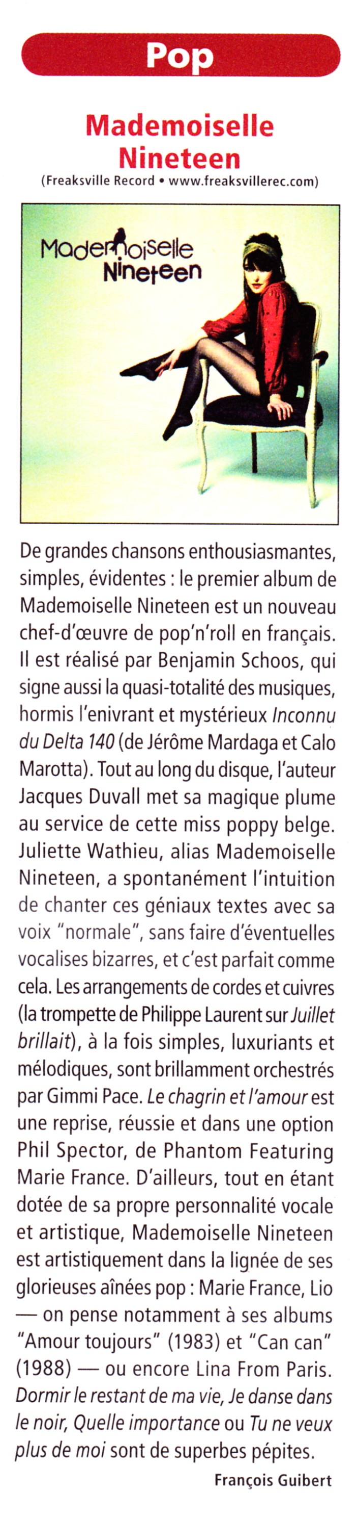 MARIE FRANCE & LES FANTÔMES jouent l'album "39° de fièvre" 18/05/2013 Réservoir (Paris) : compte rendu 13111102562416724011722795