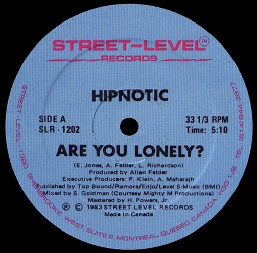 12" Hipnotic - Are You Lonely (Street-Level Records/1983) 13121207562616151011812709