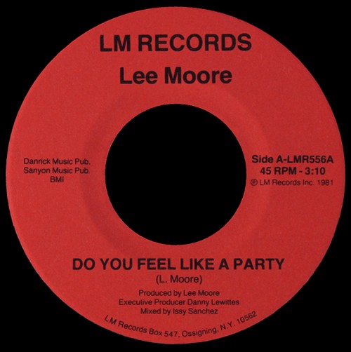 12" Lee Moore - Do You Feel Like A Party (LM Records/1981) 13121208171416151011812735