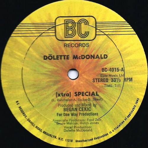 12" Dolette McDonald - (Xtra) Special (BC Records/1982) 13121210133916151011812976