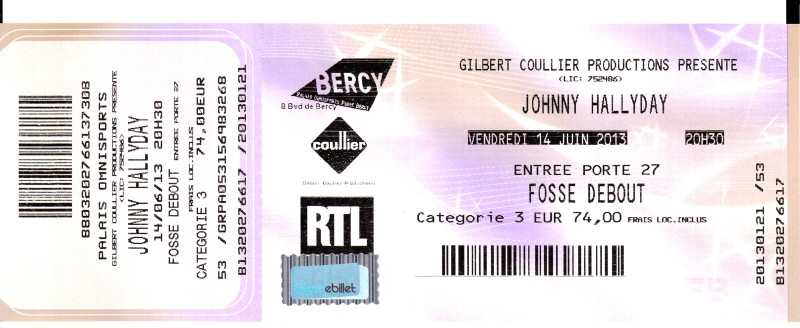 JOHNNY HALLYDAY 10/07/2016 Opéra Garnier : en écoute  13121511253216724011819064