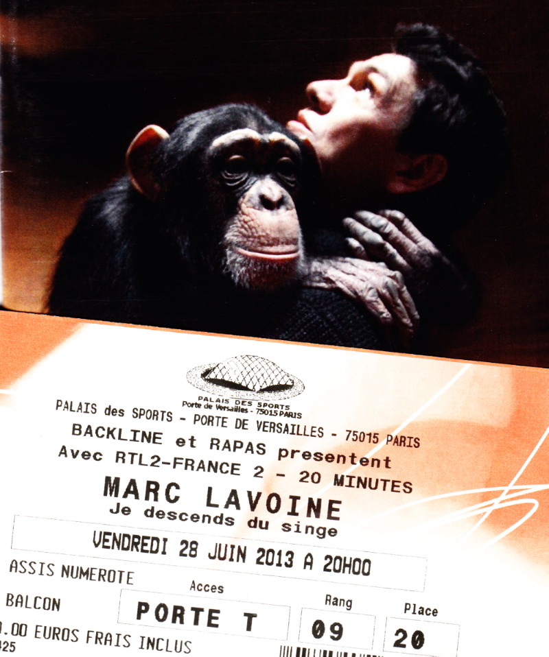 MARC LAVOINE "Je descends du singe" 28/06/2013 Palais des Sports (Paris) : compte rendu 13122011554816724011833376