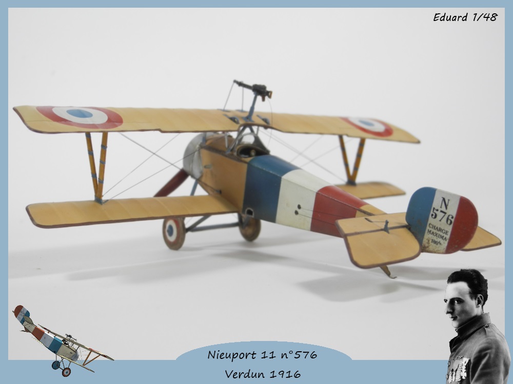 1/48 Eduard Nieuport 11 n°576 avion de Jean Navarre Verdun Mars 1916 14020108191614768311948248