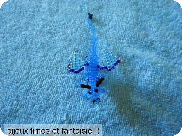 dragon bleu en perles de rocaille (2)