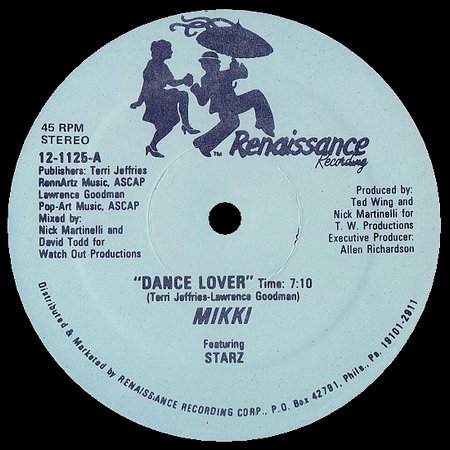 12" Mikki - Dance Lover (Renaissance Recordings/1985) 14030406394516151012033508
