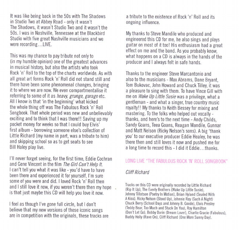 CLIFF RICHARD, show "STILL REELIN' AND A-ROCKIN'" + album "THE FABULOUS ROCK'N'ROLL SONGBOOK" le 2 juin 2014 à l'OLYMPIA (Paris) : compte rendu 14062111300216724012335159