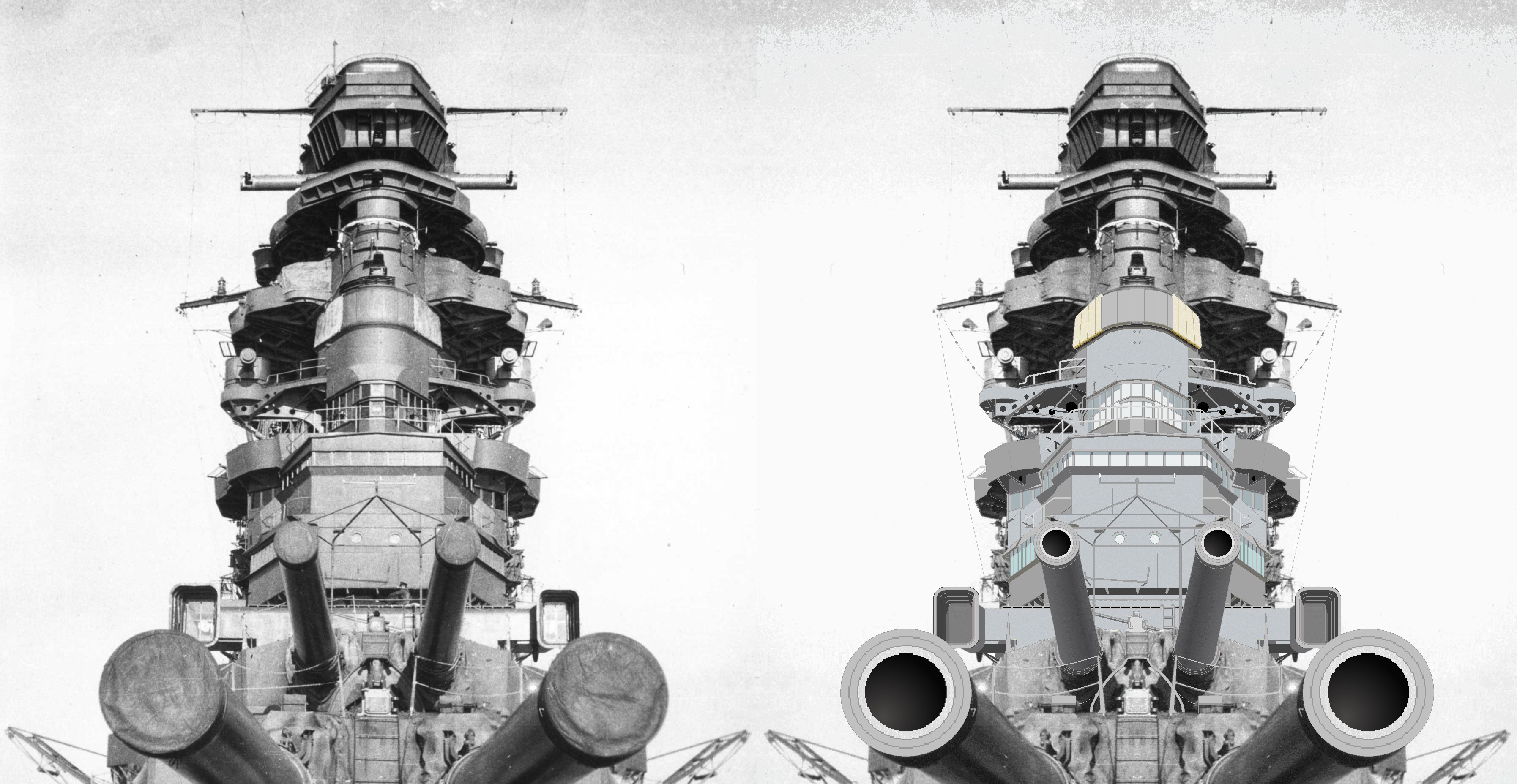 IJN Nagato close before after