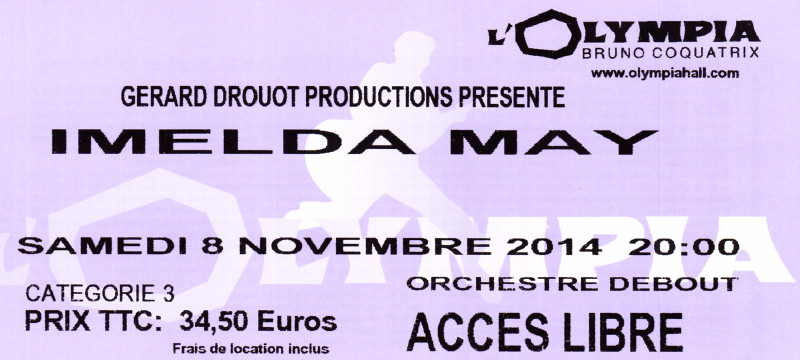 IMELDA MAY, album "TRIBAL" (2014) : chronique détaillée • 08/11/2014 à l'Olympia (Paris) 14062705413416724012349009