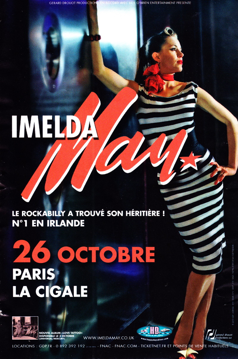 IMELDA MAY, album "TRIBAL" (2014) : chronique détaillée • 08/11/2014 à l'Olympia (Paris) 14062705424316724012349028