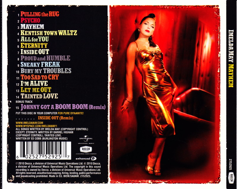 IMELDA MAY, album "TRIBAL" (2014) : chronique détaillée • 08/11/2014 à l'Olympia (Paris) 14062705430516724012349037