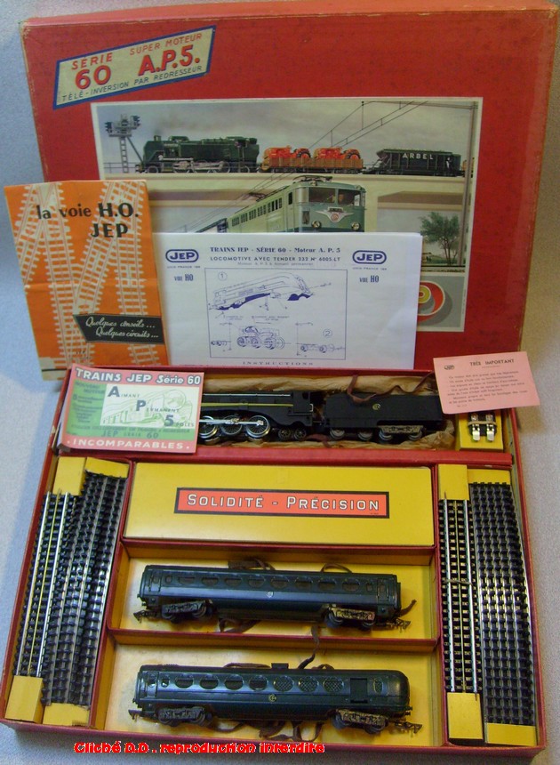 COFFRETS JEP HO de 1959 à 1964   -Avec le nouveau moteur AP5 Type 2-Avec le moteur  AP3 série 61 -Avec moteur mécanique 14062806394216773112351260