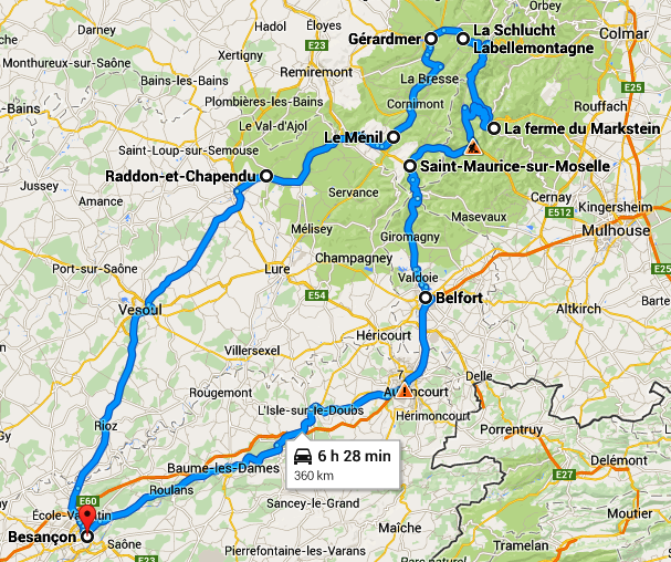 Trip One Day (Besanon, Mont de fouche, Gerardmer, route des crtes et ballon) 14072210442310942312403420