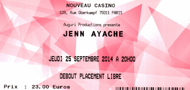 JENN AYACHE (Superbus, album solo "+001") 25/09/2014 Nouveau Casino (Paris) : compte rendu 14072610514716724012412889