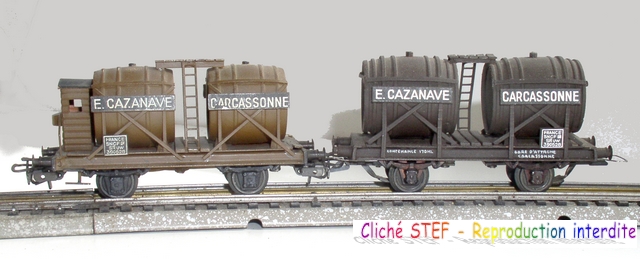 Wagon Plat VB HO échelle 1/87 – 2 Essieux Avec Citernes à Lait – Époque 3 – Train Miniature Ancien