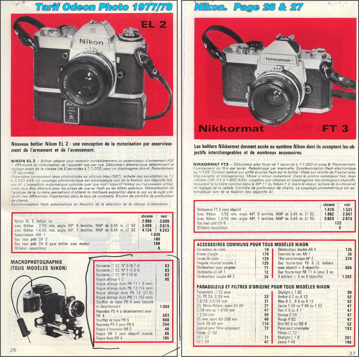 Tarif Odeon Photo 1977 & 78-002