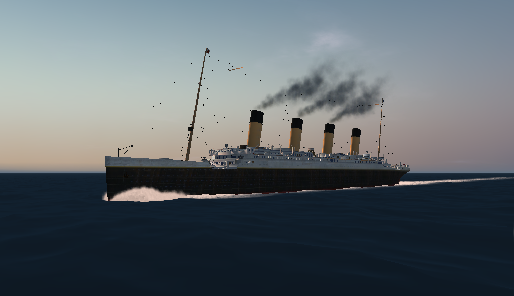 Titanic, coucher de soleil