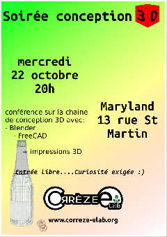 Affiches tracts  - Affiche Soir&eacute;e conception 3D 900px