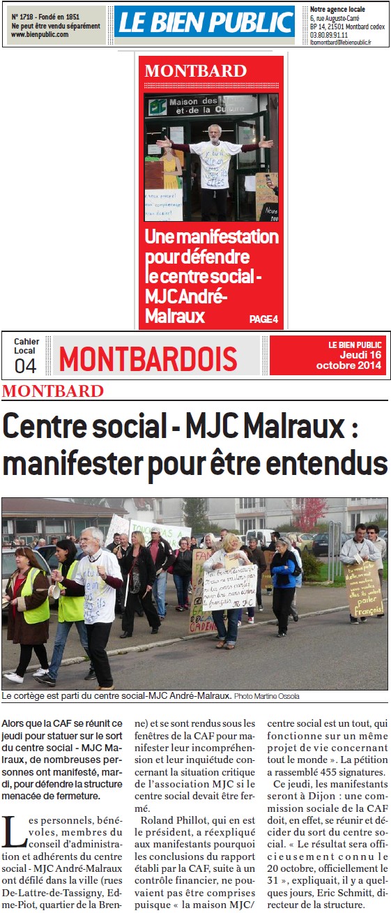Manifestation de Montbard