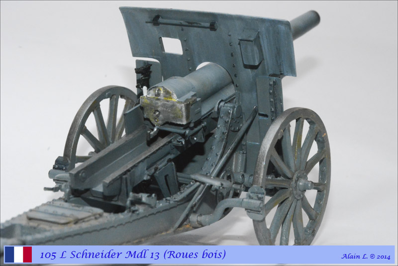 Canon 105 L Schneider Mdl 1913 roues bois ÷ BLITZ ÷ 1/35 1410261057295585012646828