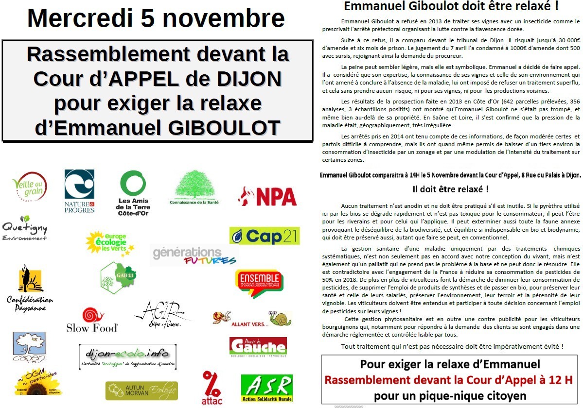 Rassemblement Giboulot 5 novembre