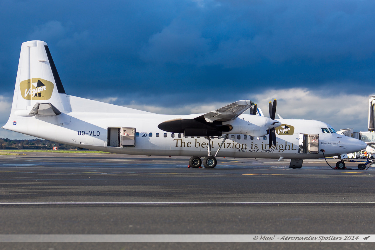  [26/11/2014] Fokker 50 (OO-VLO) VLM "the best vizion is insight." c/s  14112611143918224512743336