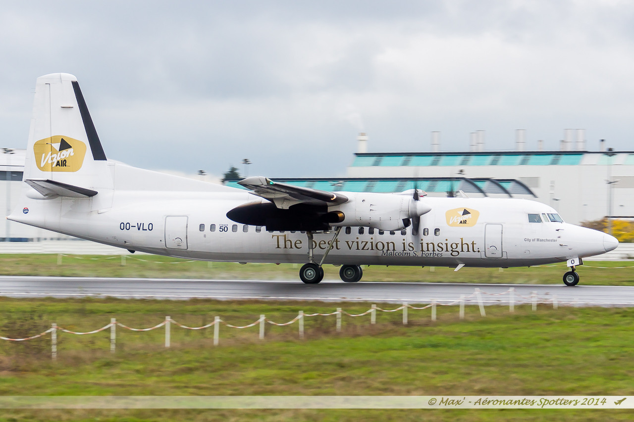  [26/11/2014] Fokker 50 (OO-VLO) VLM "the best vizion is insight." c/s  14112611160318224512743343