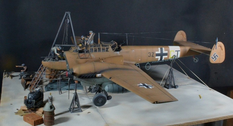 Bf110 en maintenance Catania 1942 14121107594417786412787735