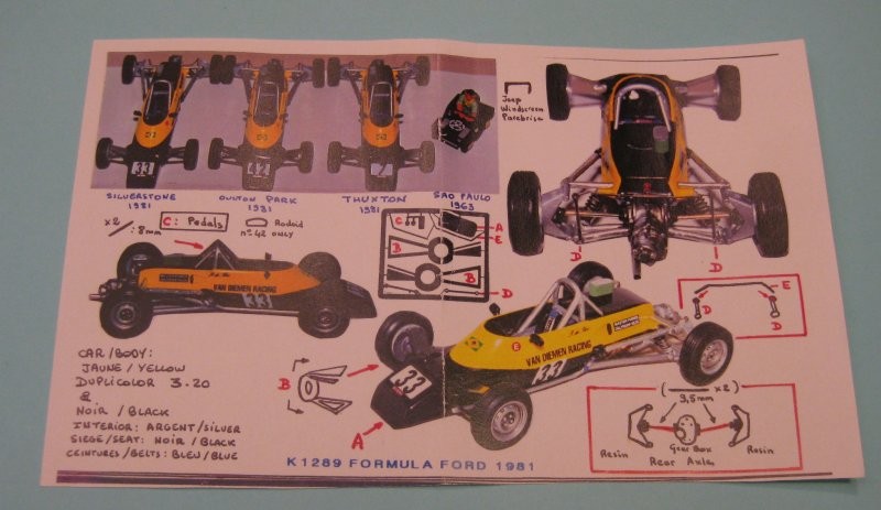 Van Diemen RF81 (Formule Ford 1600 de 1981) Provence Moulage 1/43e 1412140644333532812794402