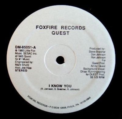 12" Quest - I Know You (Foxfire Records/1985) 15010412565016151012844819