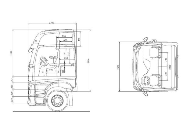 dimensions Actros gigaspace