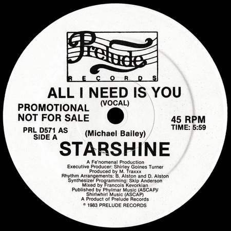 12" Starshine - All I Need Is You (1983) 15032609213916151013109012