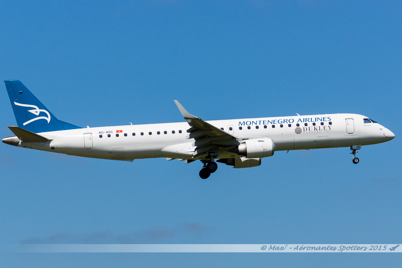 [17/05/2015] Embraer 190-200LR (4O-AOC) Montenegro Airlines "Dukley sticker" 15051701232219094713275292