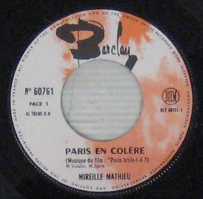 Mireille Mathieu Paris en colere (Vinyl Records, LP, CD) on CDandLP