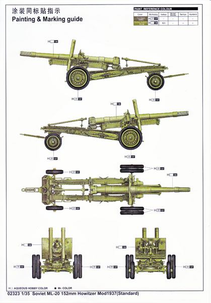 Soviet ML-20 152mm Howitzer Mod 1937 (Standard) [ Trumpeter ] 1/35 1508150703255585013511260