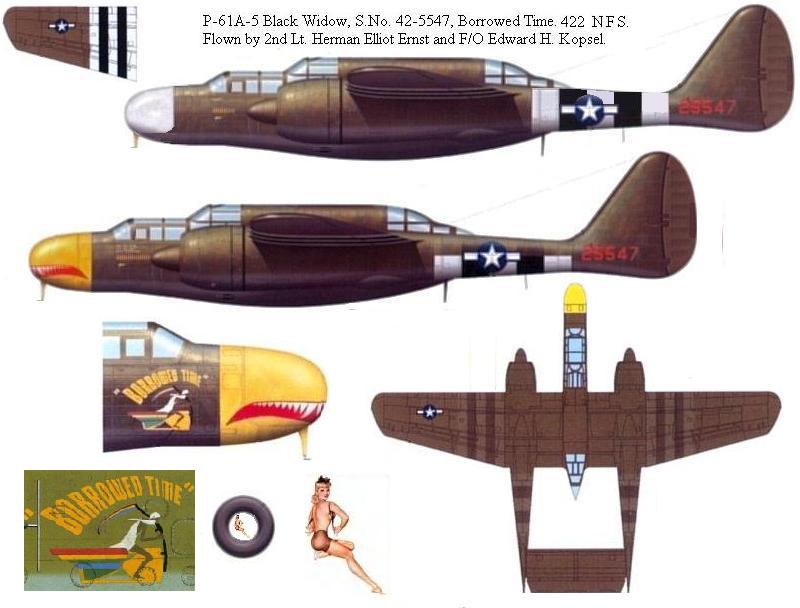 (Projet AA) Northrop P-61 "Black Widow" A-5 - 42-5545 - 425th NFS - 1/48 - Montage : page 7 1509061228129469613559842