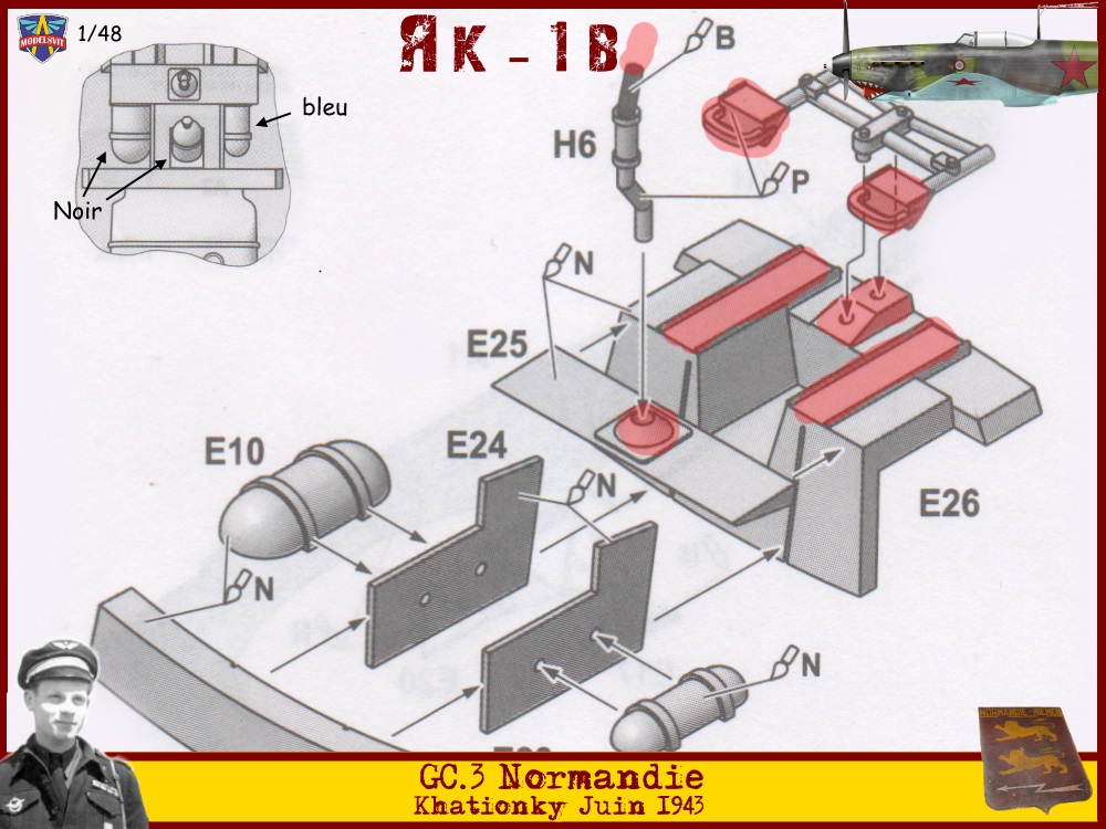 de la Poype - Modelsvit 1/48 Yak-1b de de la Poype CG-3 normandie mai 43 15091609255718634313587340