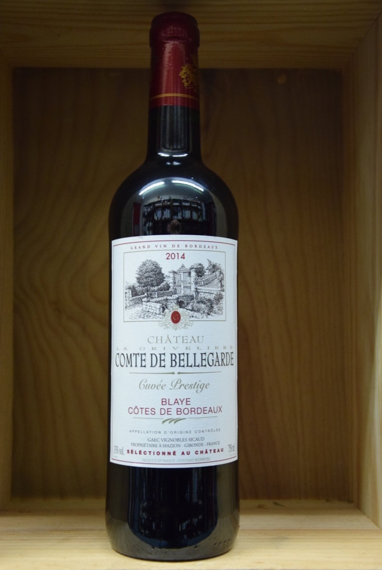 Photo AOC Comte de Bellegarde Château la Grivelière Blaye Cuvée