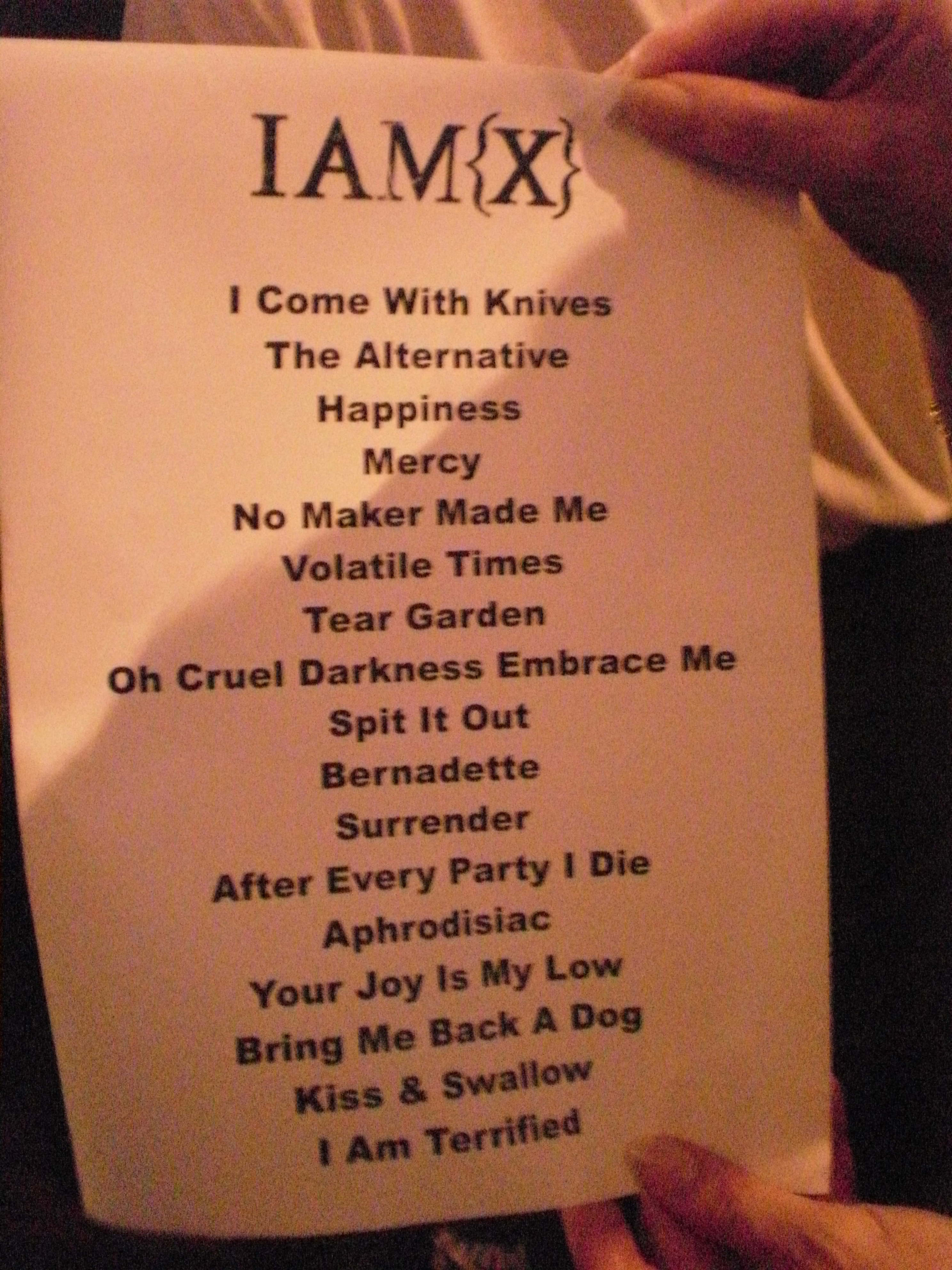 set list IAMX