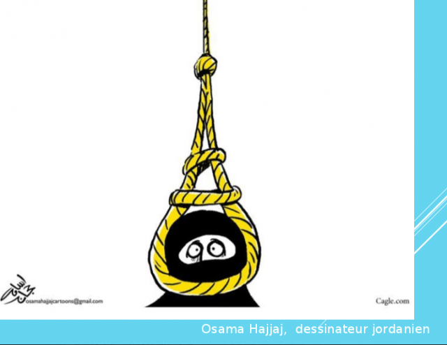 illustration des attentats de Paris le 13 novembre par un dessinateur jordanien